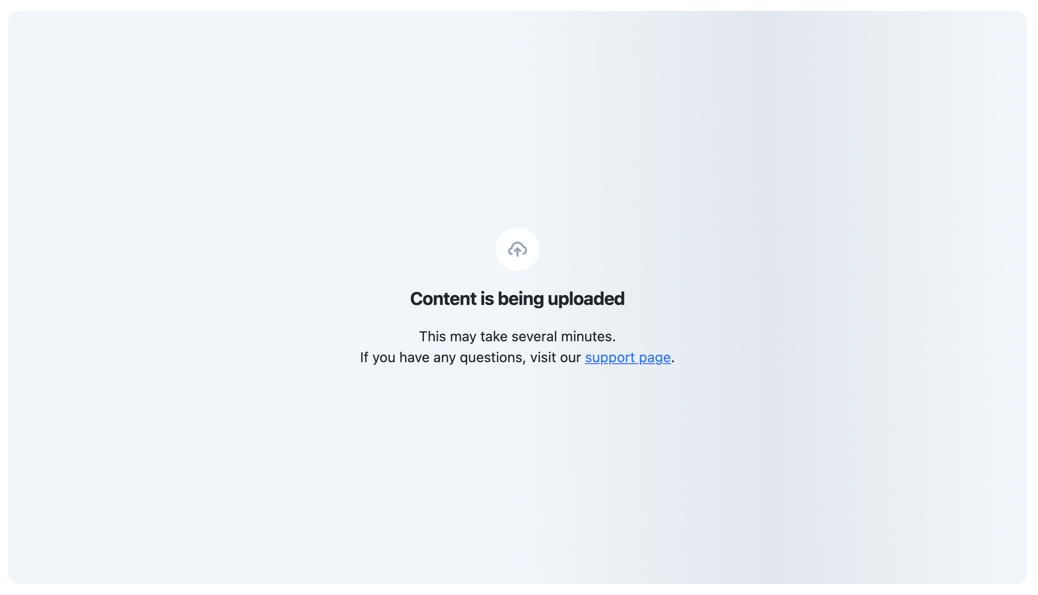 Screenshot of Zight upload page